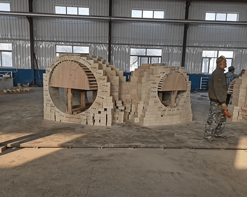 熱風(fēng)爐燃燒口組合磚，紅柱石磚